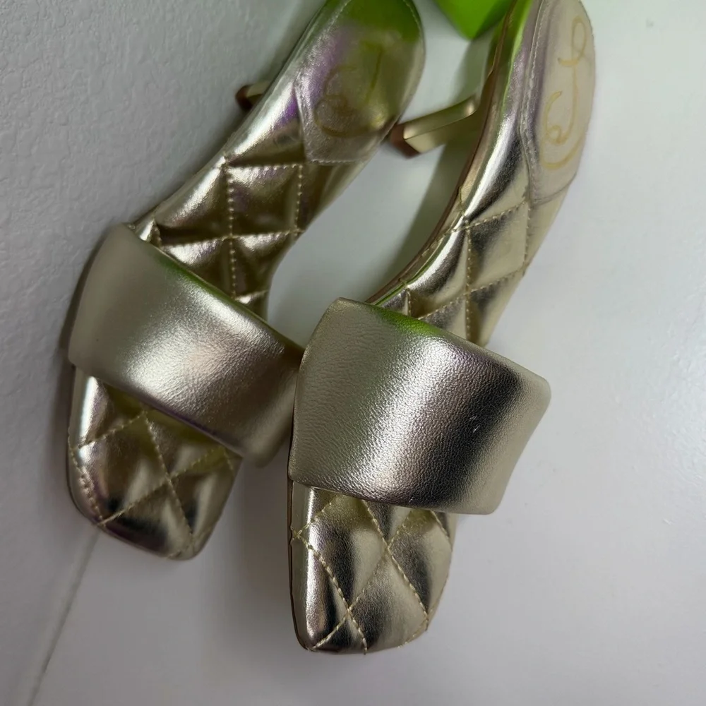 Sam Edelman Gold Slide Sandals